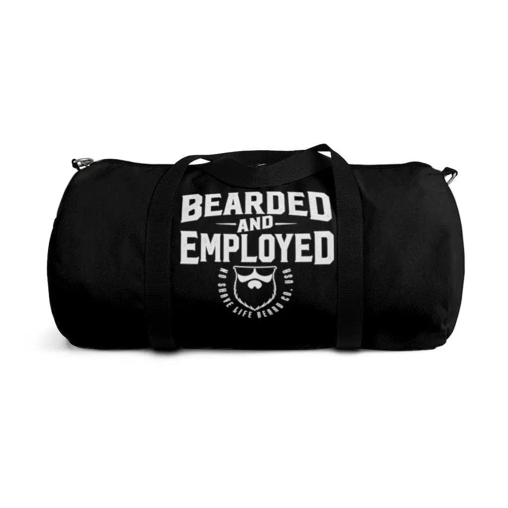 Bearded and Employed Black Duffel Bag