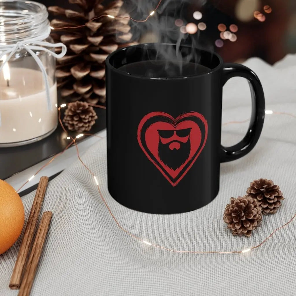 Beard Love Black Ceramic Coffee Mug|Mug