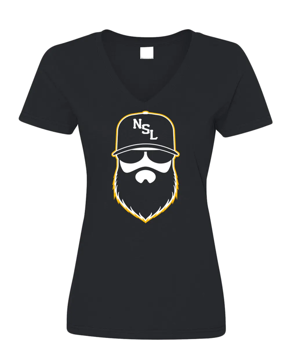 Pittsburgh Gridiron Black Ladies V-Neck Shirt|Ladies V-Neck