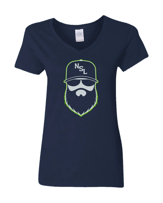 Seattle Gridiron Blue Ladies V-Neck Shirt|Ladies V-Neck