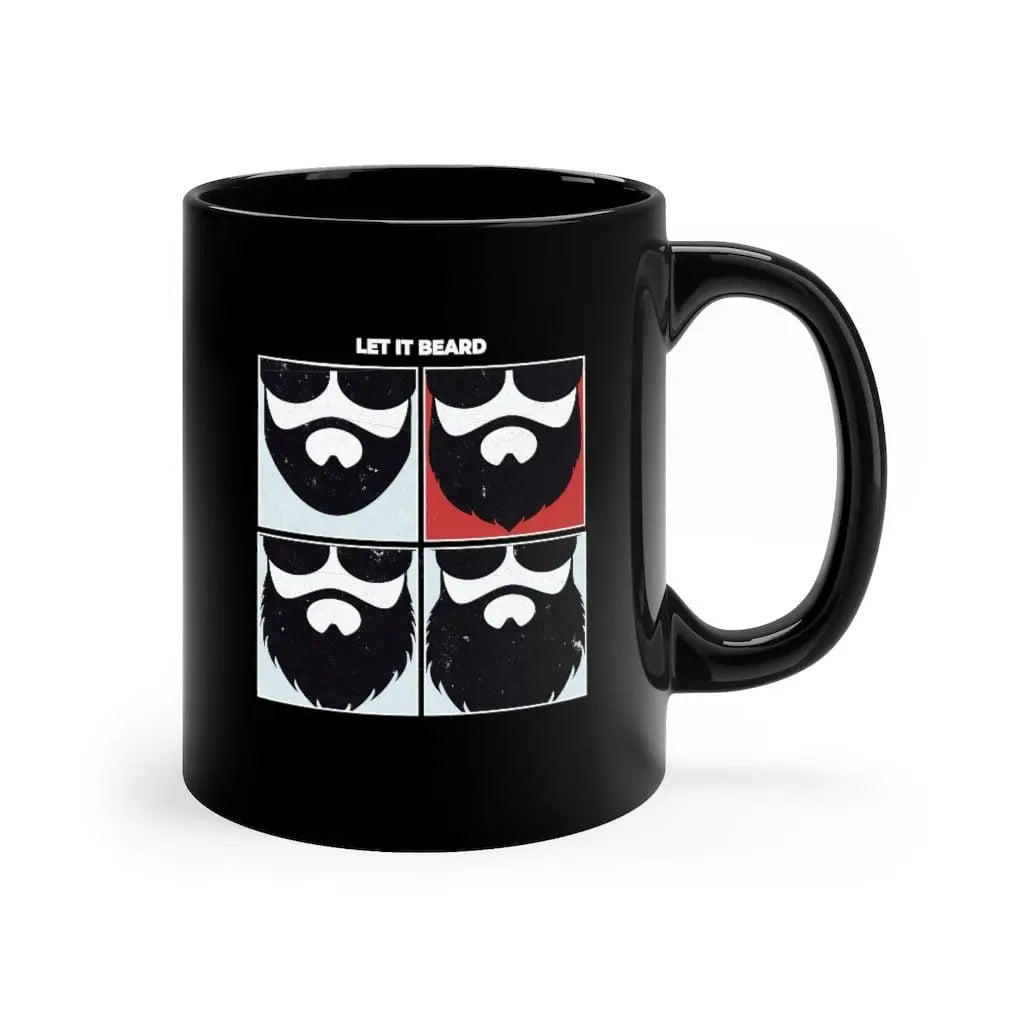 Let it Beard Black Ceramic Coffee Mug