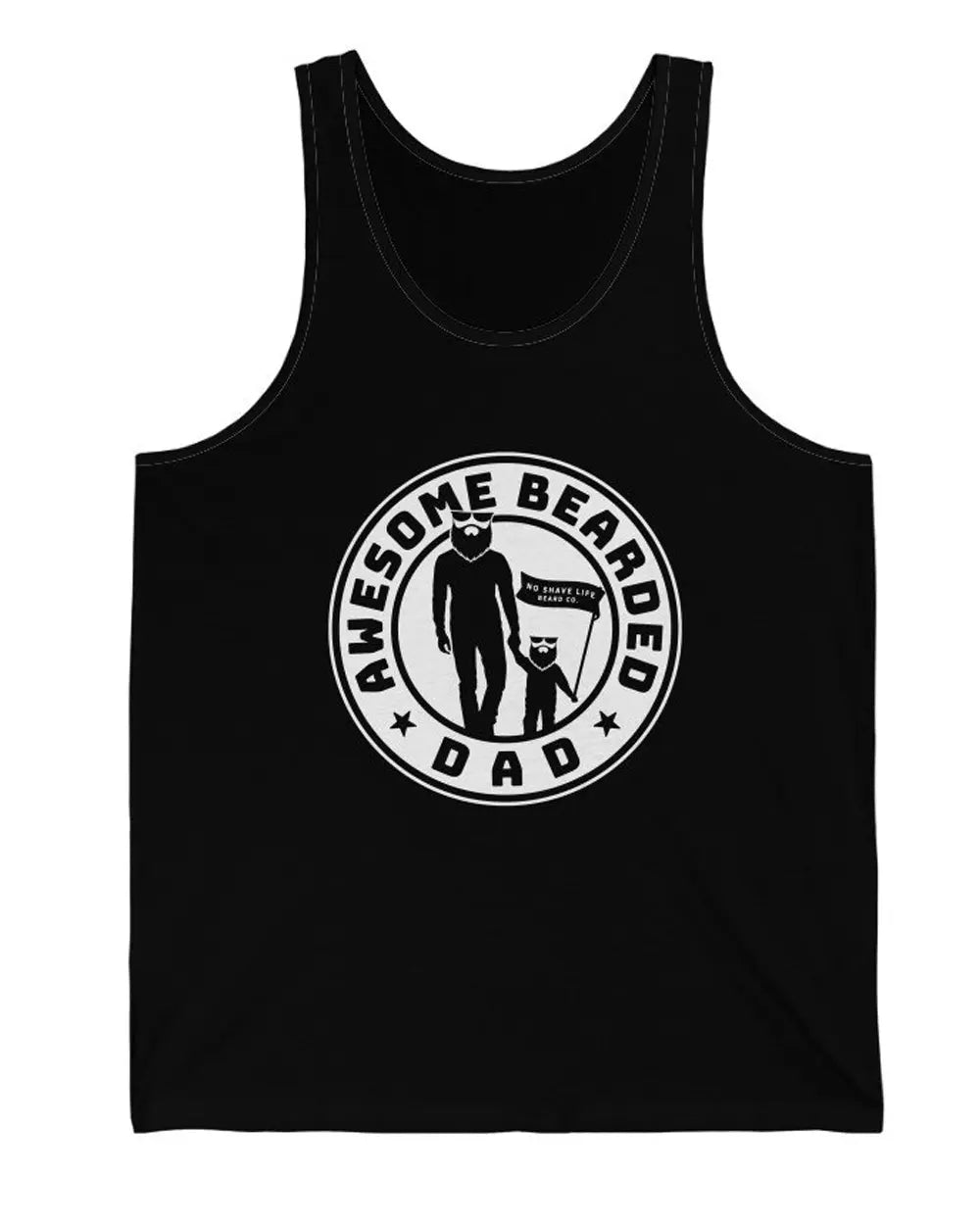 AWESOME BEARDED DAD Black Men's Tank Top