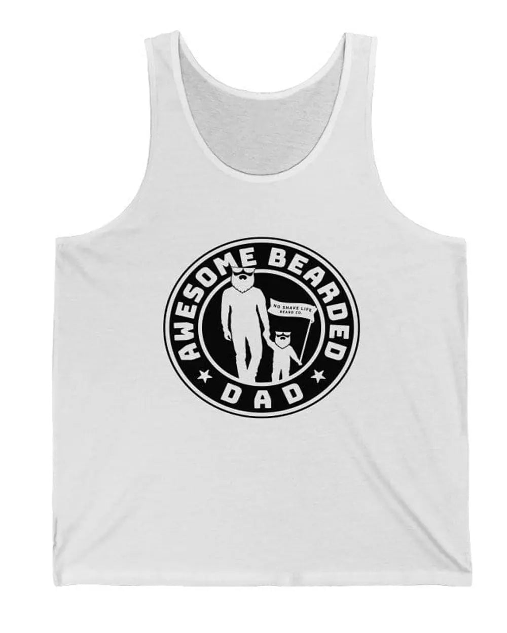 AWESOME BEARDED DAD White Men's Tank Top