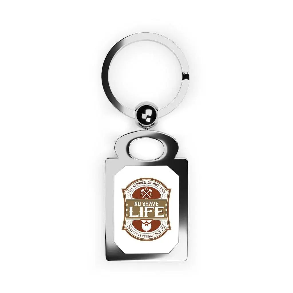 Live Bearded Die Awesome Keyring