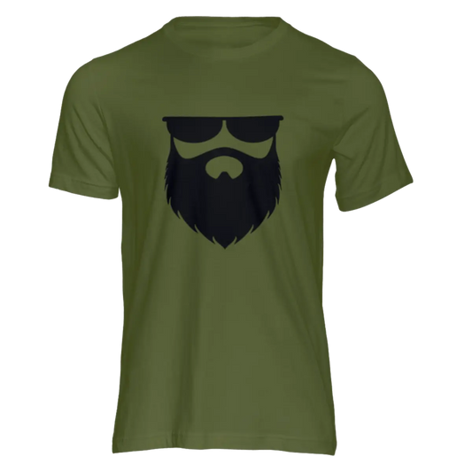 OG No Shave Life Beard Army Green T-Shirt|T-Shirt