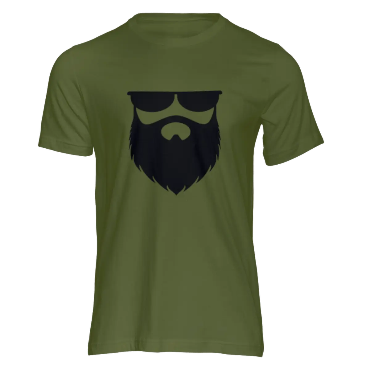 OG No Shave Life Beard Army Green T-Shirt|T-Shirt