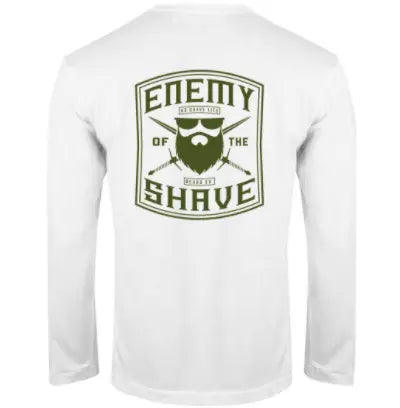 Enemy of the Shave White Long Sleeve Shirt|Long Sleeve Shirt