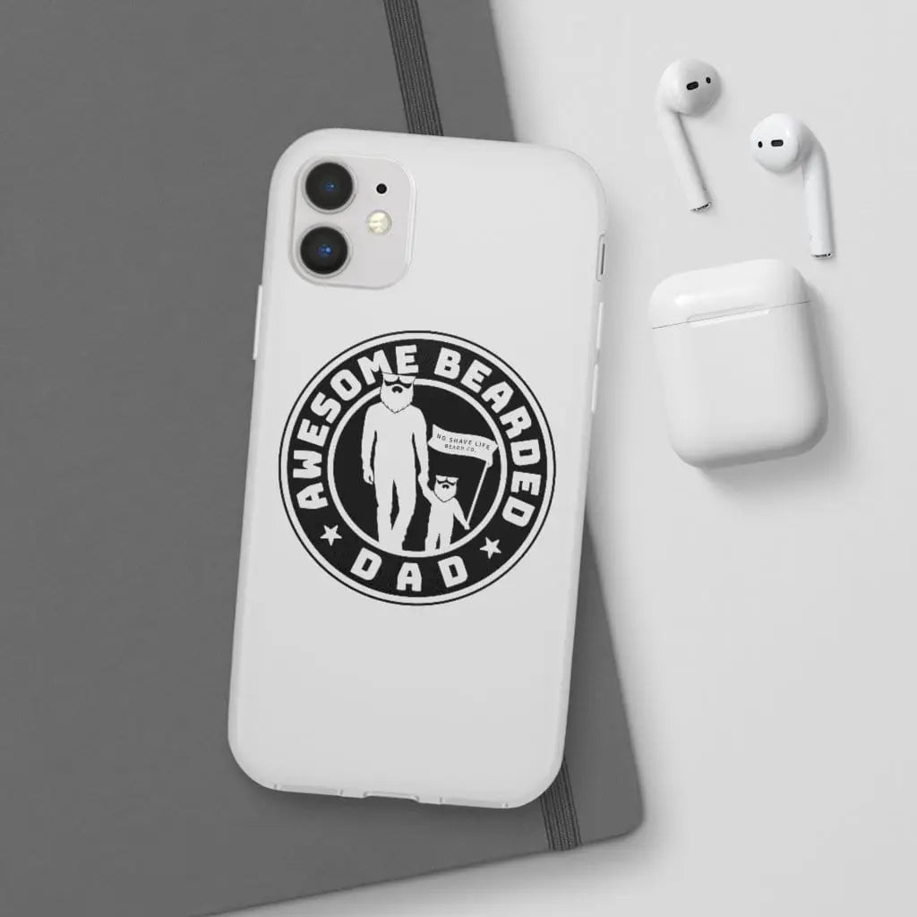 AWESOME BEARDED DAD White Durable Phone Case|Phone Case