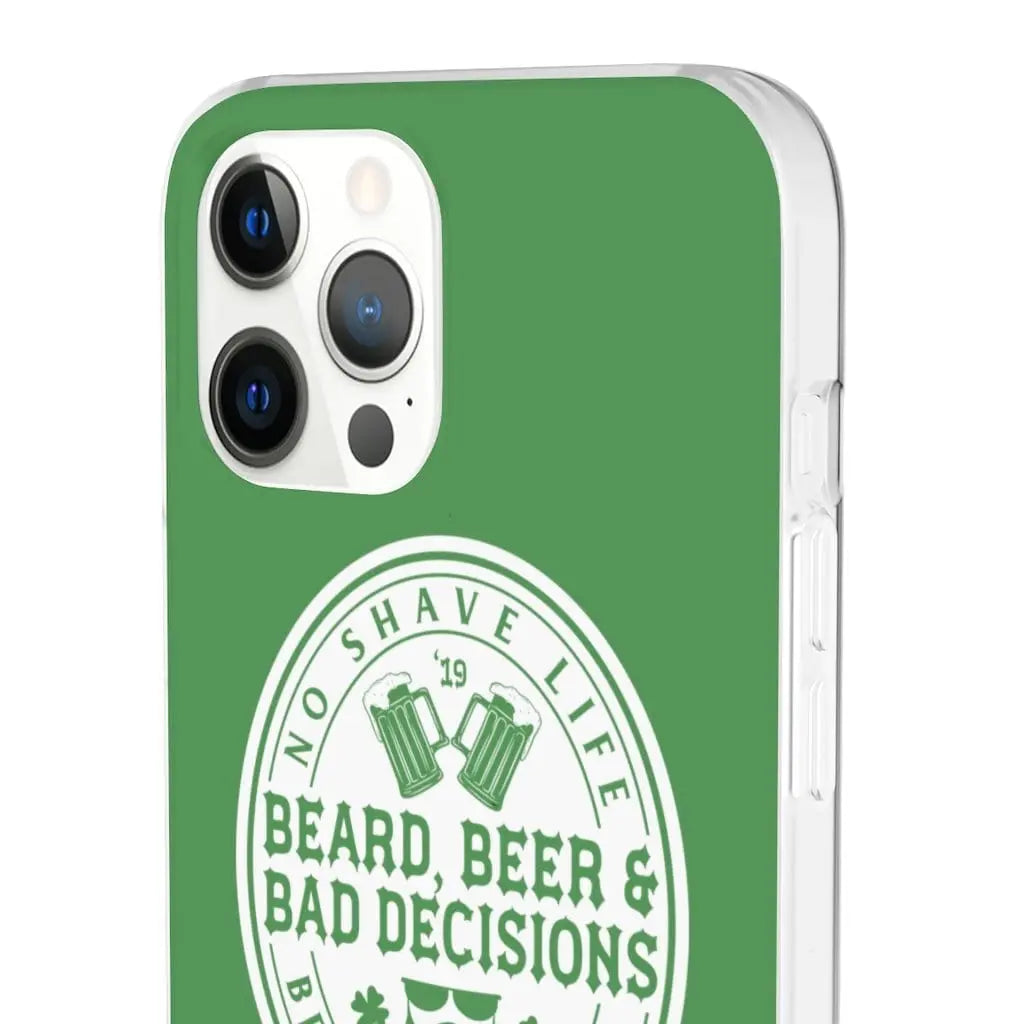 Beard, Beer & Bad Decisions Green Durable Phone Case|Phone Case