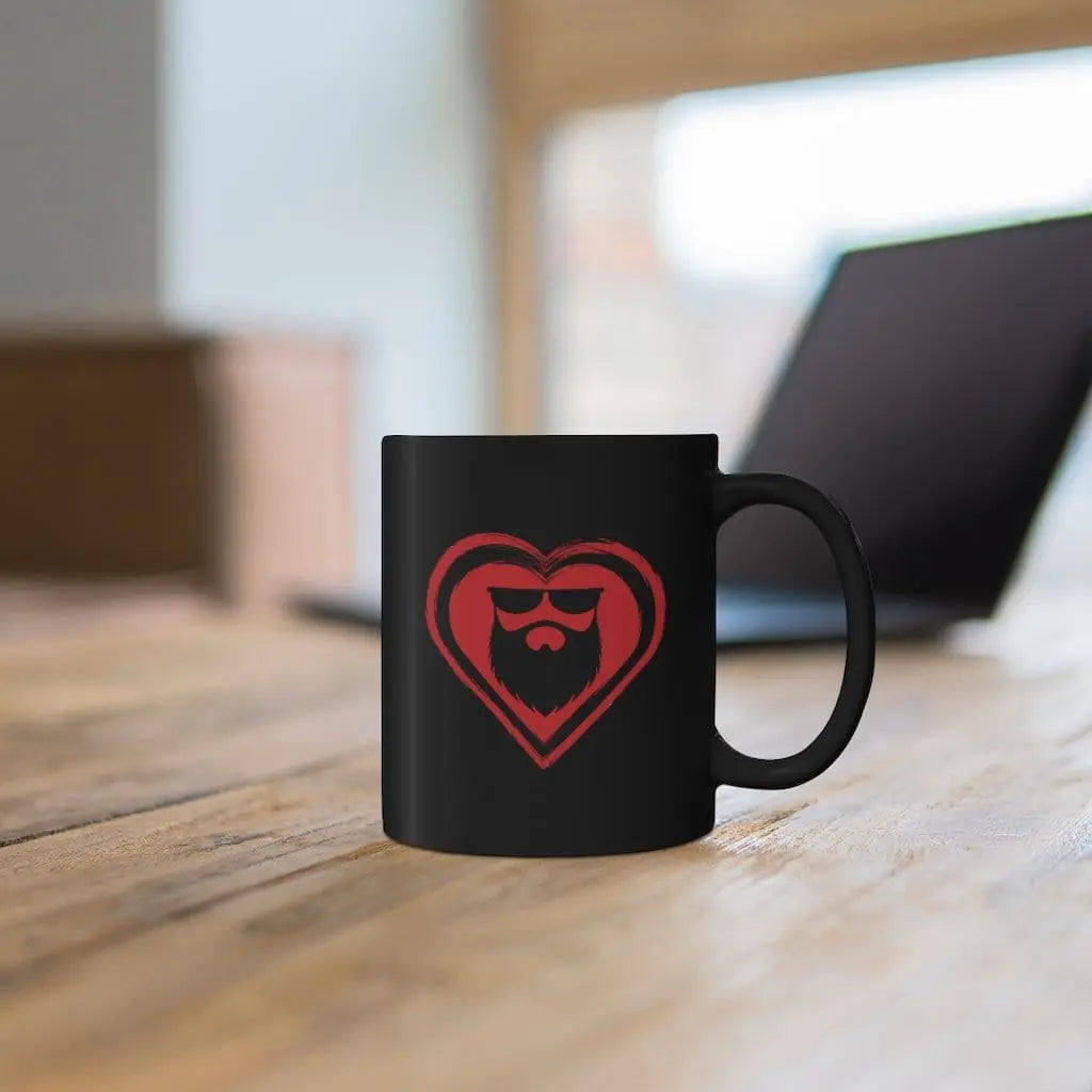 Beard Love Black Ceramic Coffee Mug|Mug