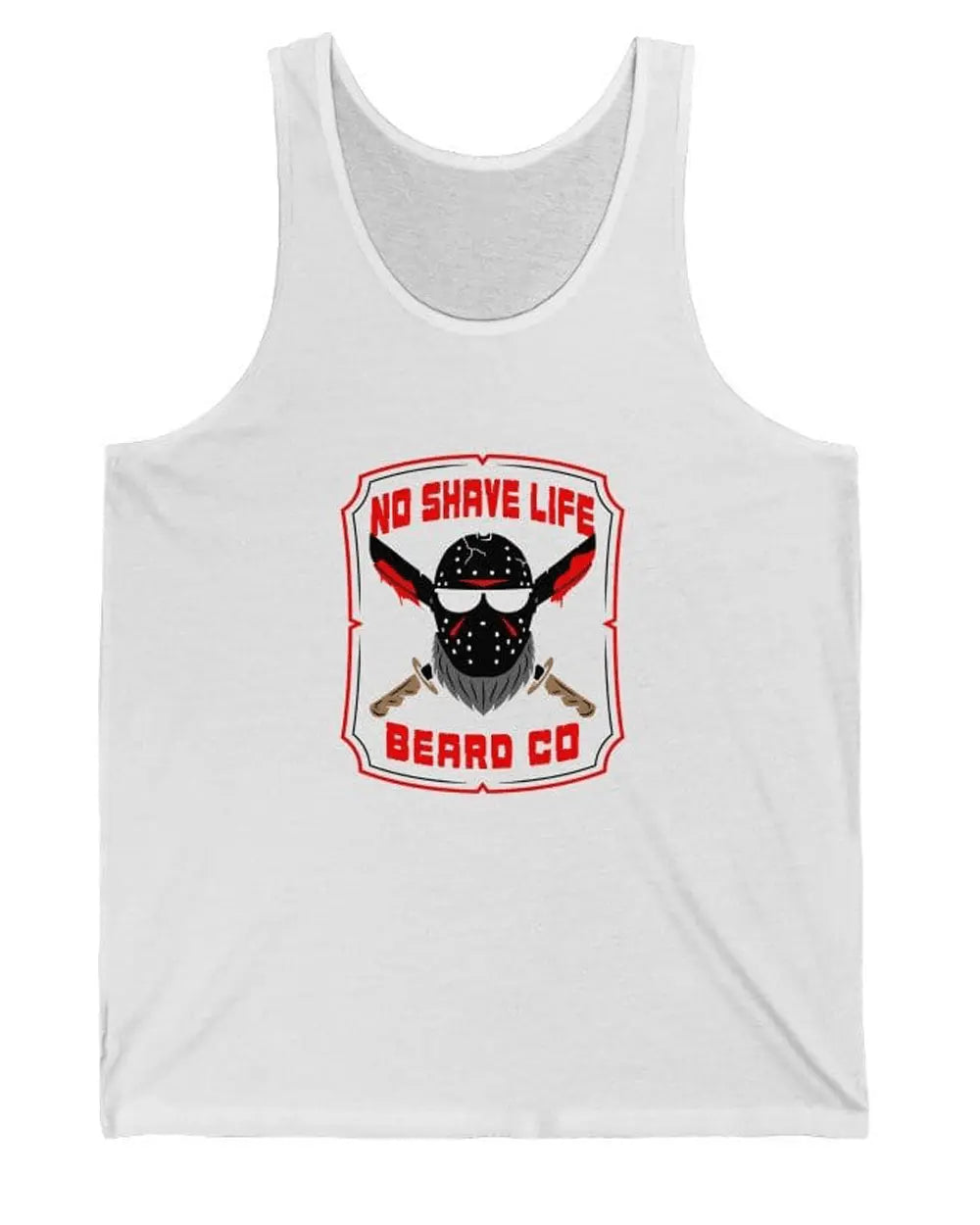 Bearded Slasher NSL White Men's Tank Top|Mens Tank Top