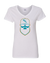 Miami Gridiron White Ladies V-Neck Shirt|Ladies V-Neck