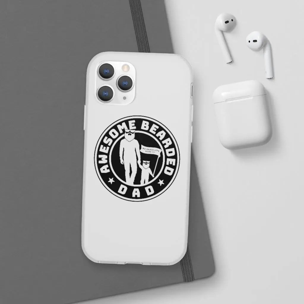 AWESOME BEARDED DAD White Durable Phone Case|Phone Case