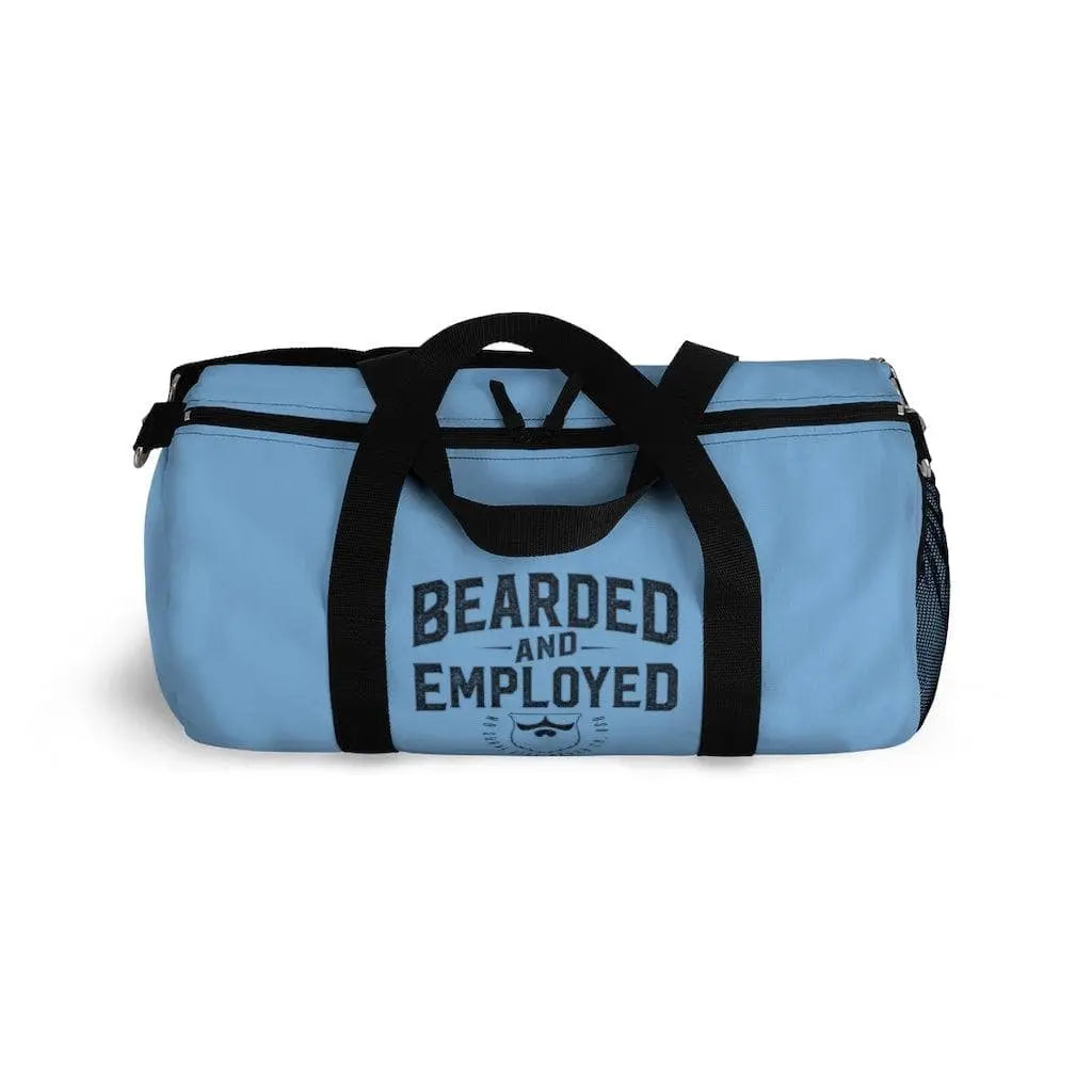 Bearded and Employed Blue Duffel Bag|Bags