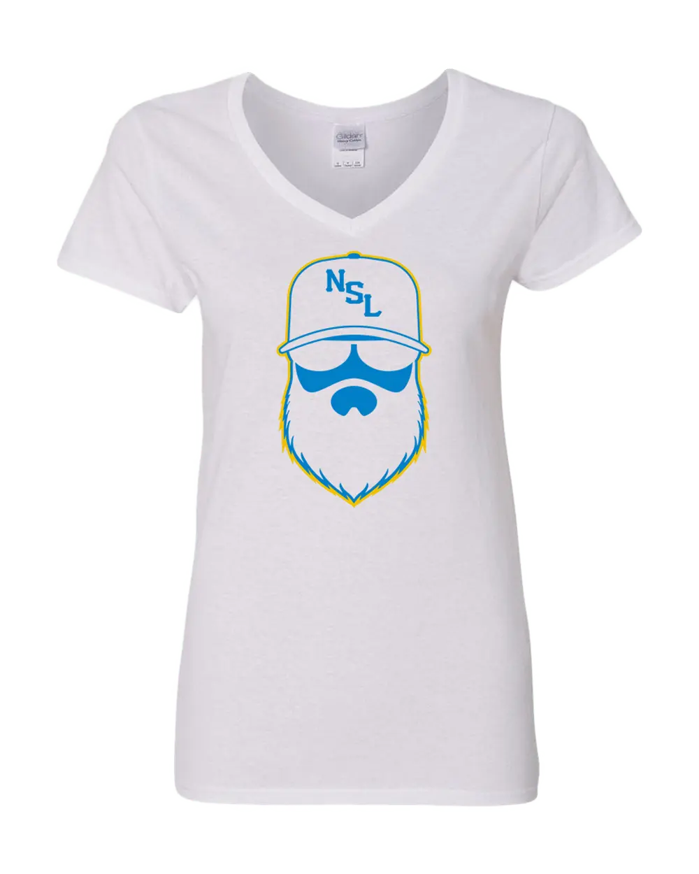 Los Angeles Gridiron White Ladies V-Neck Shirt|Ladies V-Neck