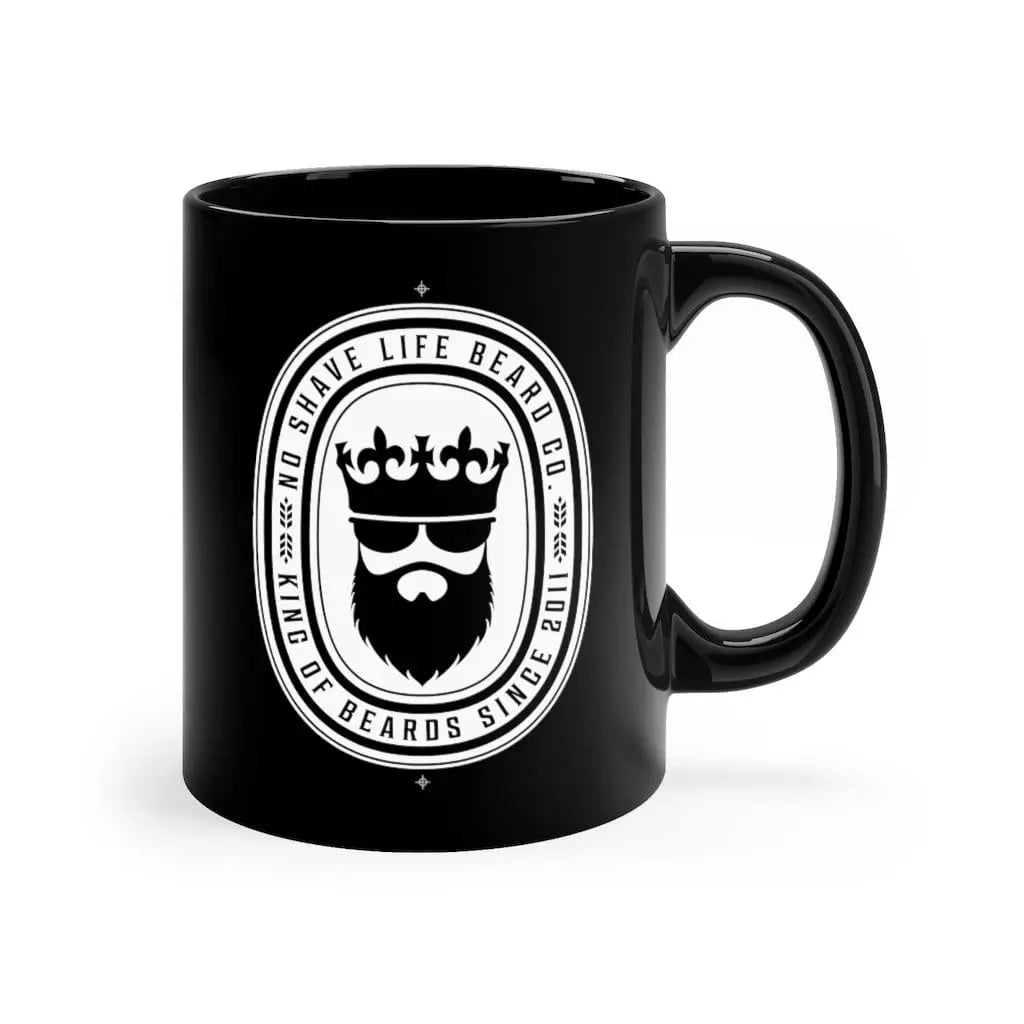 KING OF BEARDS Black Ceramic Coffee Mug