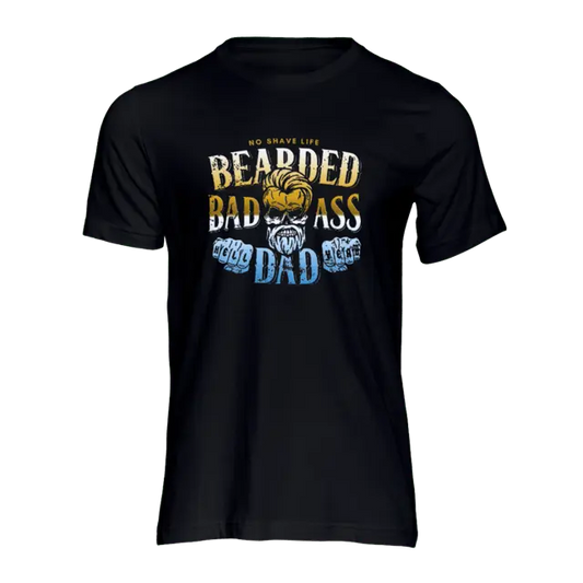 Bearded Badass Dad Black Men's T-Shirt|T-Shirt