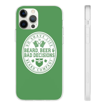 Beard, Beer & Bad Decisions Green Durable Phone Case|Phone Case