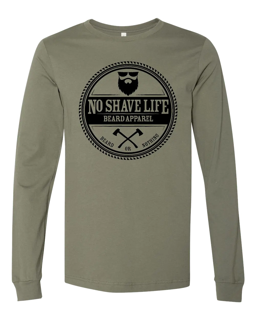 Circle Axe Military Green Long Sleeve Shirt|Long Sleeve Shirt