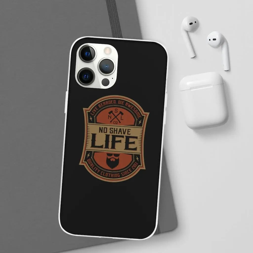 Live Bearded, Die Awesome Black Durable Phone Case|Phone Case