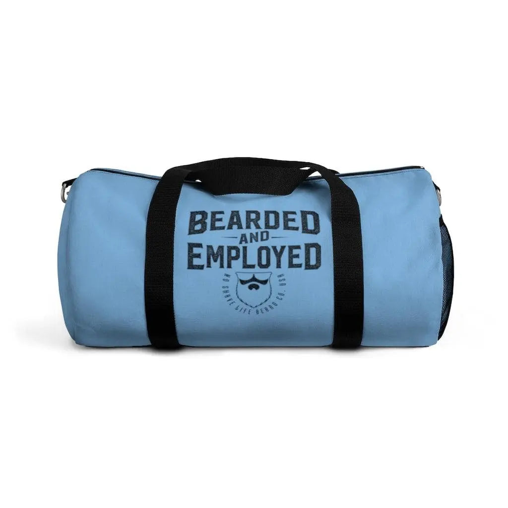 Bearded and Employed Blue Duffel Bag