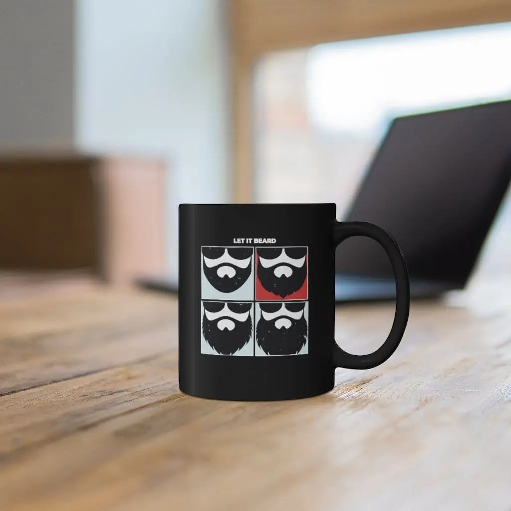 Let it Beard Black Ceramic Coffee Mug|Mug