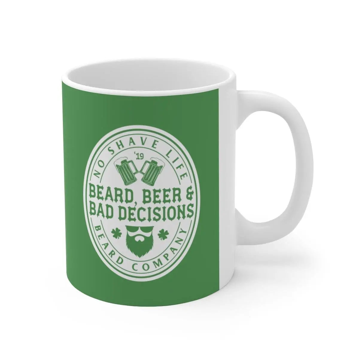 Beard, Beer & Bad Decisions White Ceramic Coffee Mug|Mug
