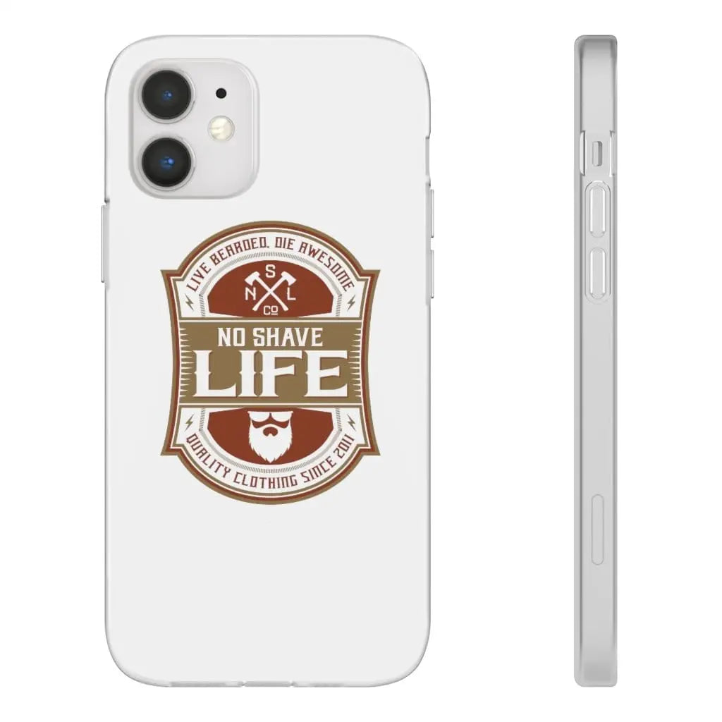 Live Bearded, Die Awesome White Durable Phone Case