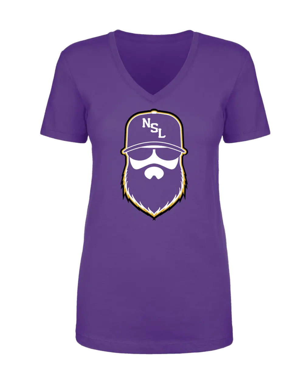 Baltimore Gridiron Purple Ladies V-Neck Shirt|Ladies V-Neck