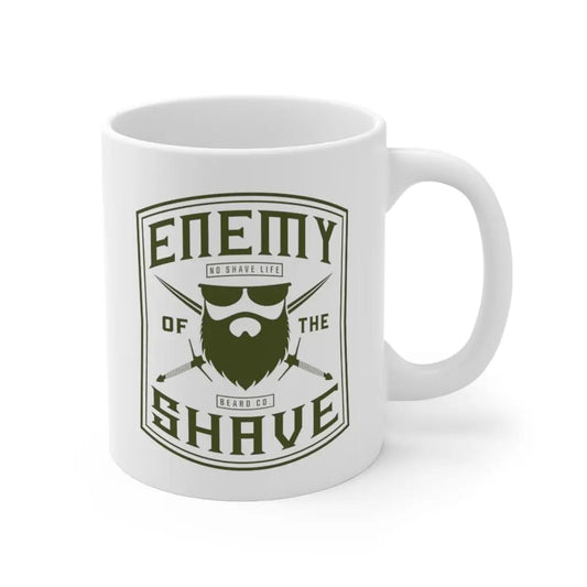 ENEMY OF THE SHAVE White Ceramic Coffee Mug|Mug