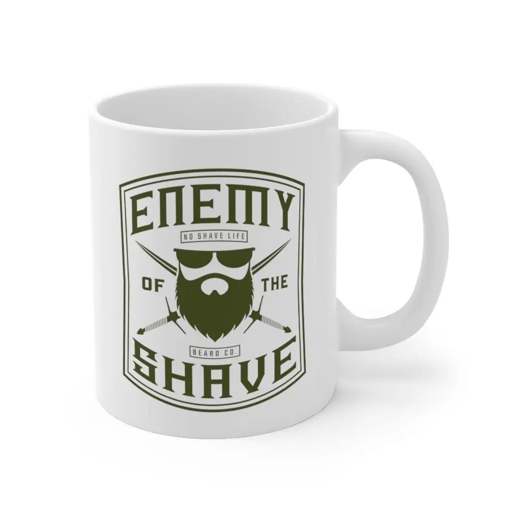 ENEMY OF THE SHAVE White Ceramic Coffee Mug|Mug