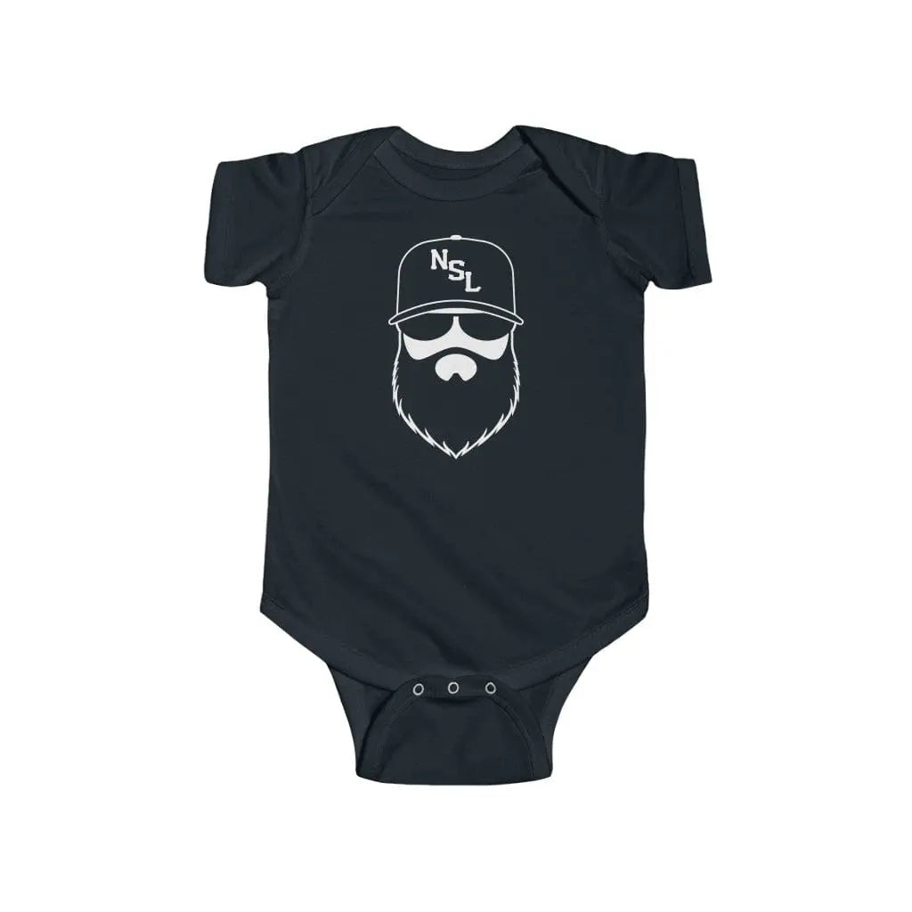 No Shave Life Beard League Black Baby Infant Bodysuit Onesie|Baby Onesie