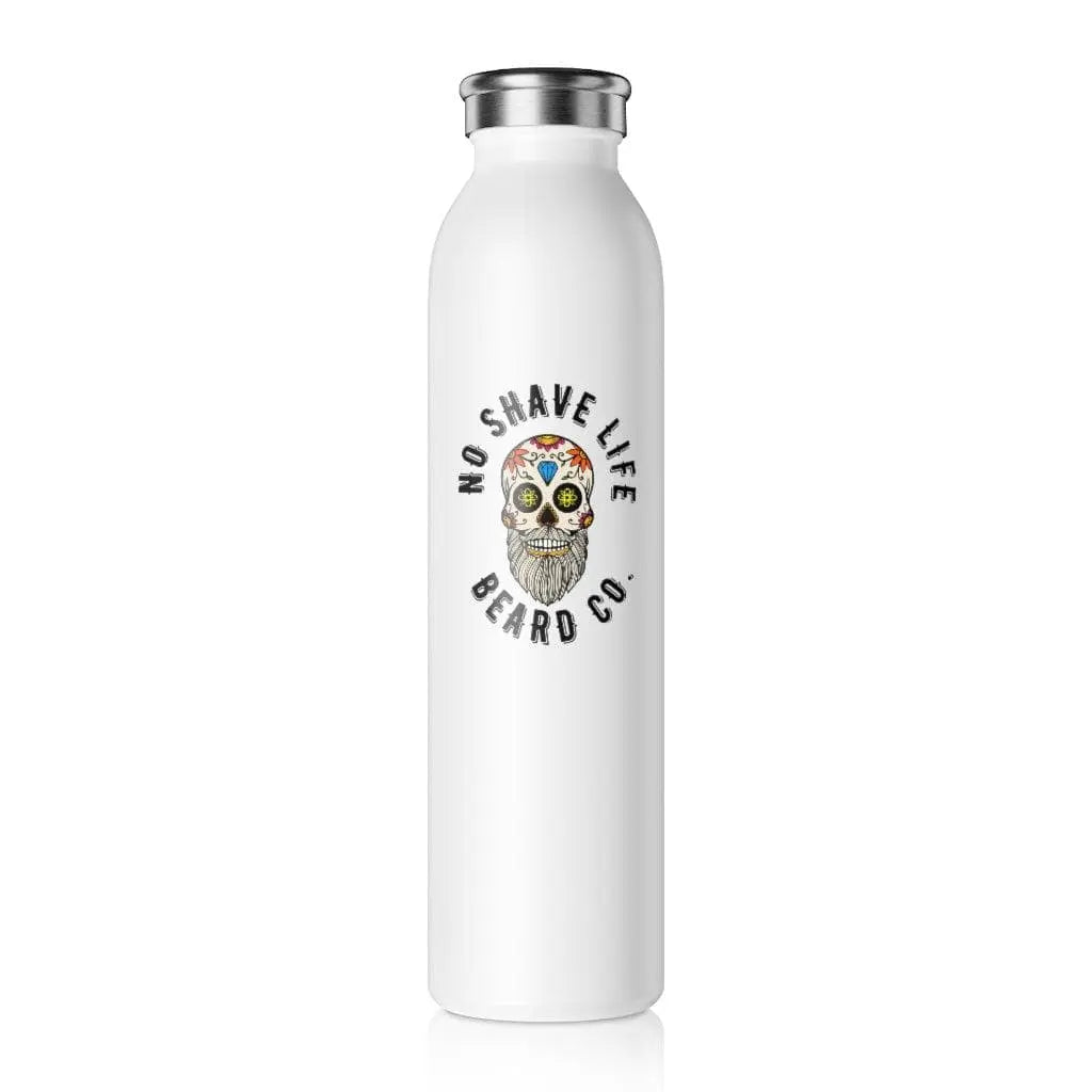 Bearded Sugar Skull Slim Water Bottle|Tumblers