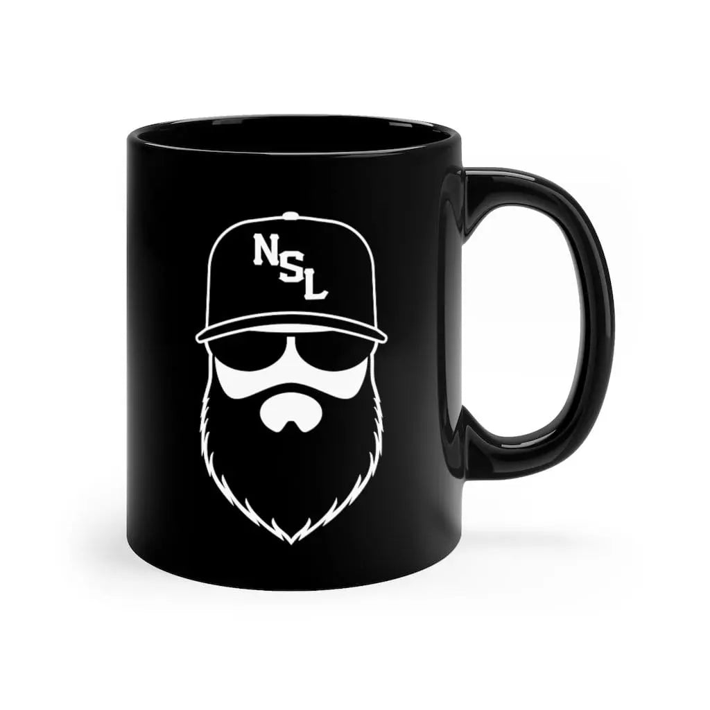 No Shave Life Beard League Black Ceramic Coffee Mug