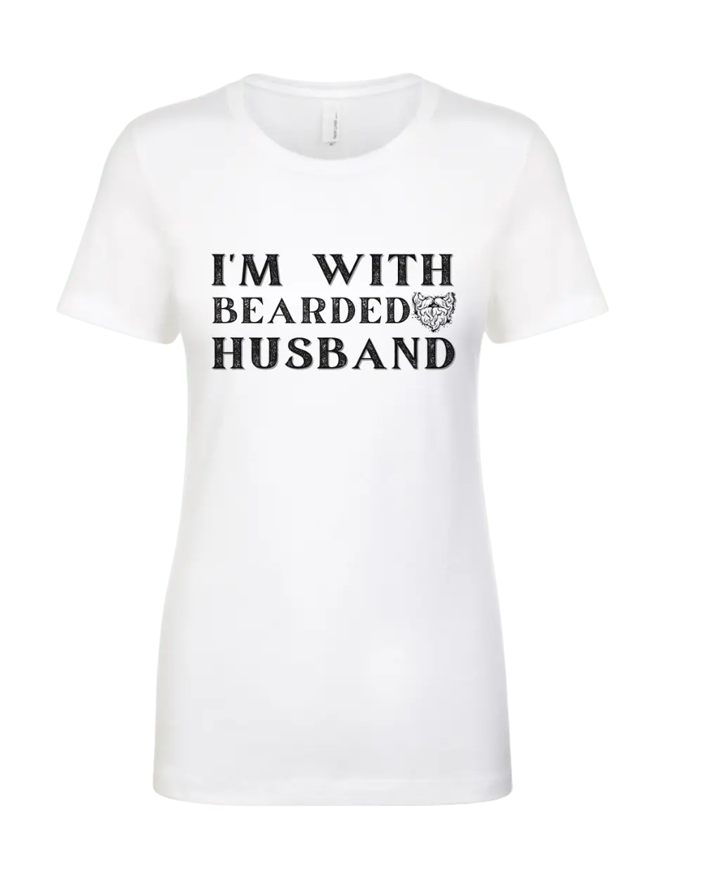 I'm With Bearded Husband/Bearded Husband Couple T-Shirt|Couple T-shirt