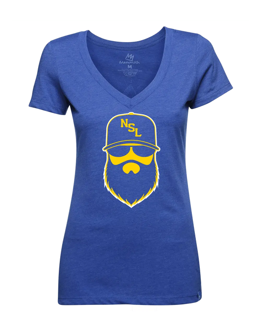 Los Angeles Gridiron Blue Ladies V-Neck Shirt|Ladies V-Neck