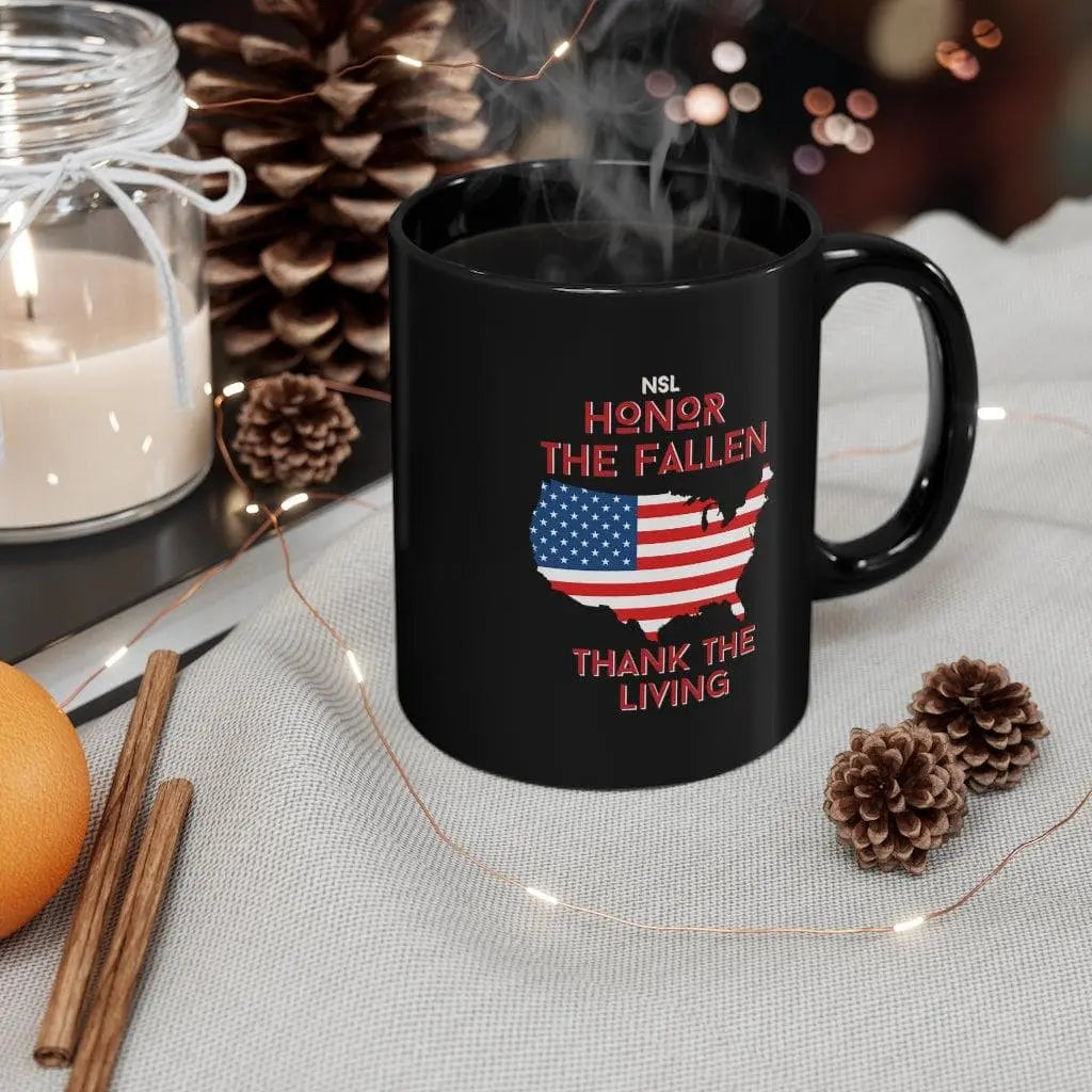 Honor the Fallen Black Ceramic Coffee Mug|Mug