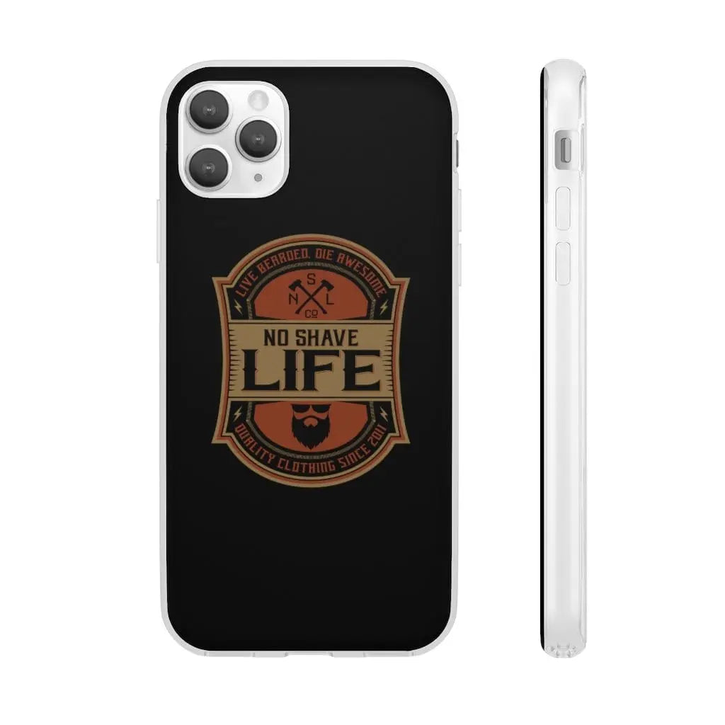 Live Bearded, Die Awesome Black Durable Phone Case|Phone Case