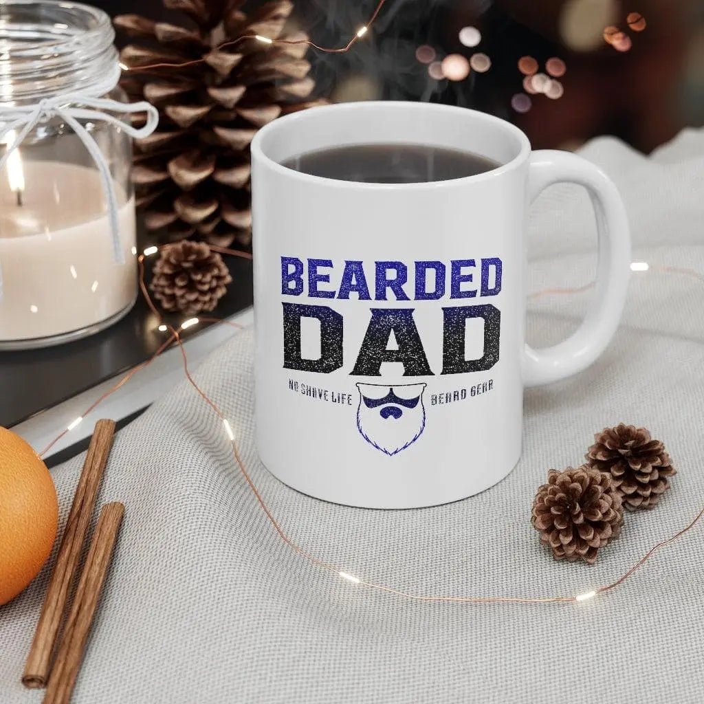 Bearded Dad White Ceramic Coffee Mug|Mug