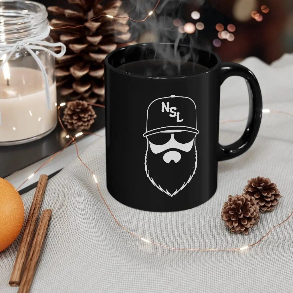 No Shave Life Beard League Black Ceramic Coffee Mug|Mug