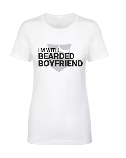 I'm With Bearded Boyfriend/Bearded Boyfriend Couple T-Shirt|Couple T-shirt