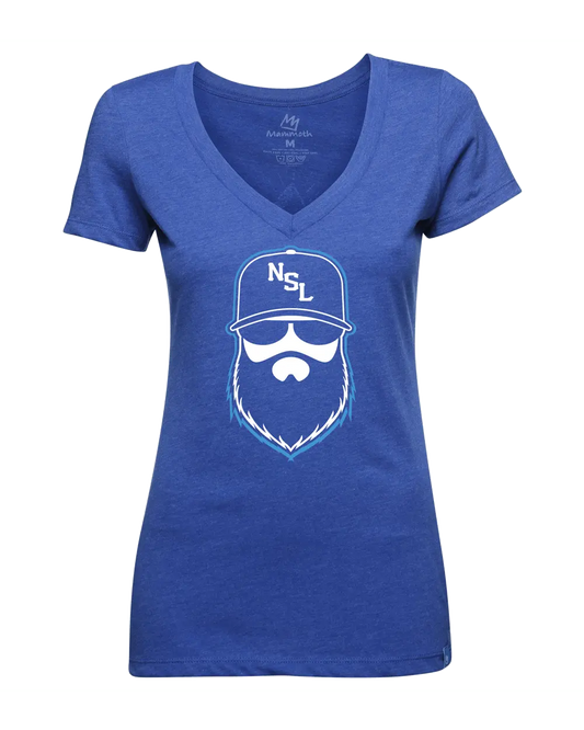 Indianapolis Gridiron Blue Ladies V-Neck Shirt|Ladies V-Neck