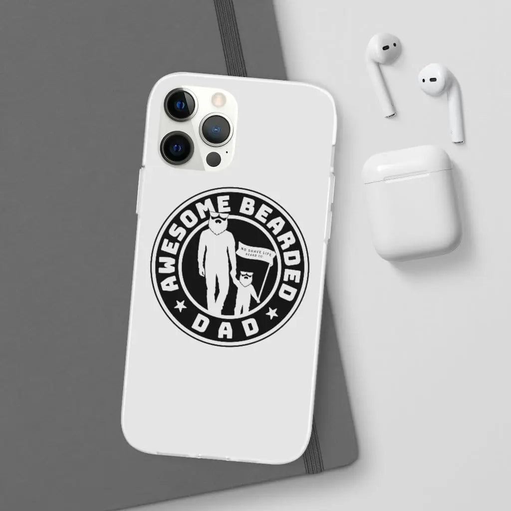 AWESOME BEARDED DAD White Durable Phone Case|Phone Case