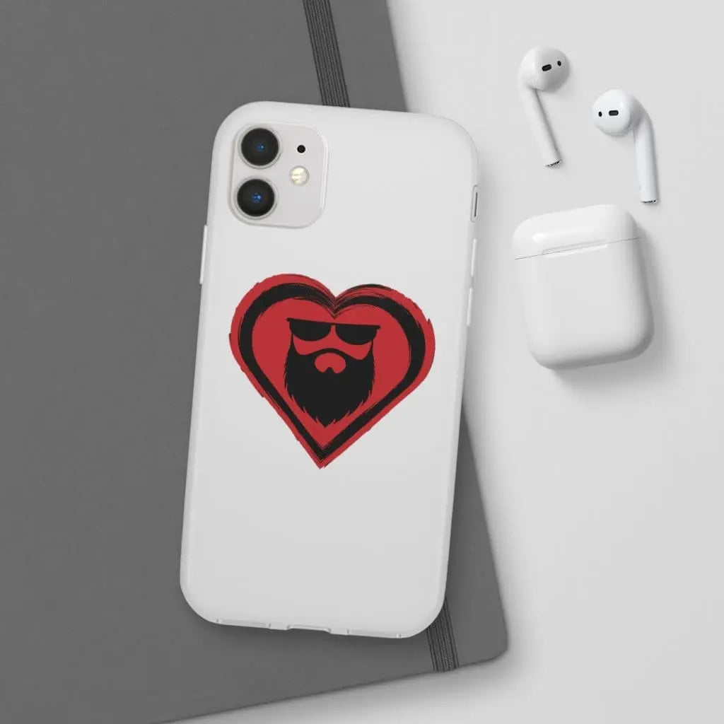 Beard Love White Durable Phone Case|Phone Case