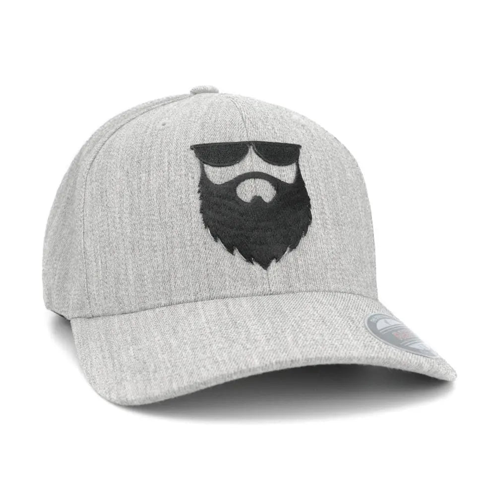 OG Beard Brand Visor- - New Curved Grey O Heather Logo Patch Flexfit 