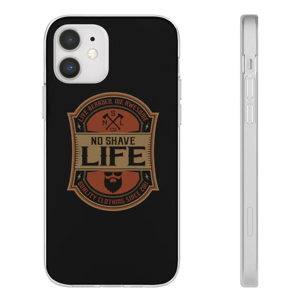 Live Bearded, Die Awesome Black Durable Phone Case