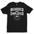 Bearded and Employed Black No Shave Life Men's T-Shirt