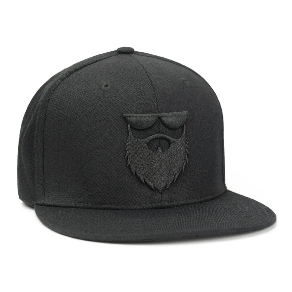 OG No Shave Life Beard Logo Stretch Fit Hat Black/Black