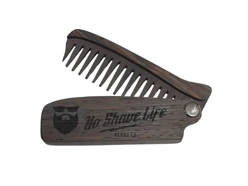 OG Logo Solid Wood Folding Beard Comb|Combs