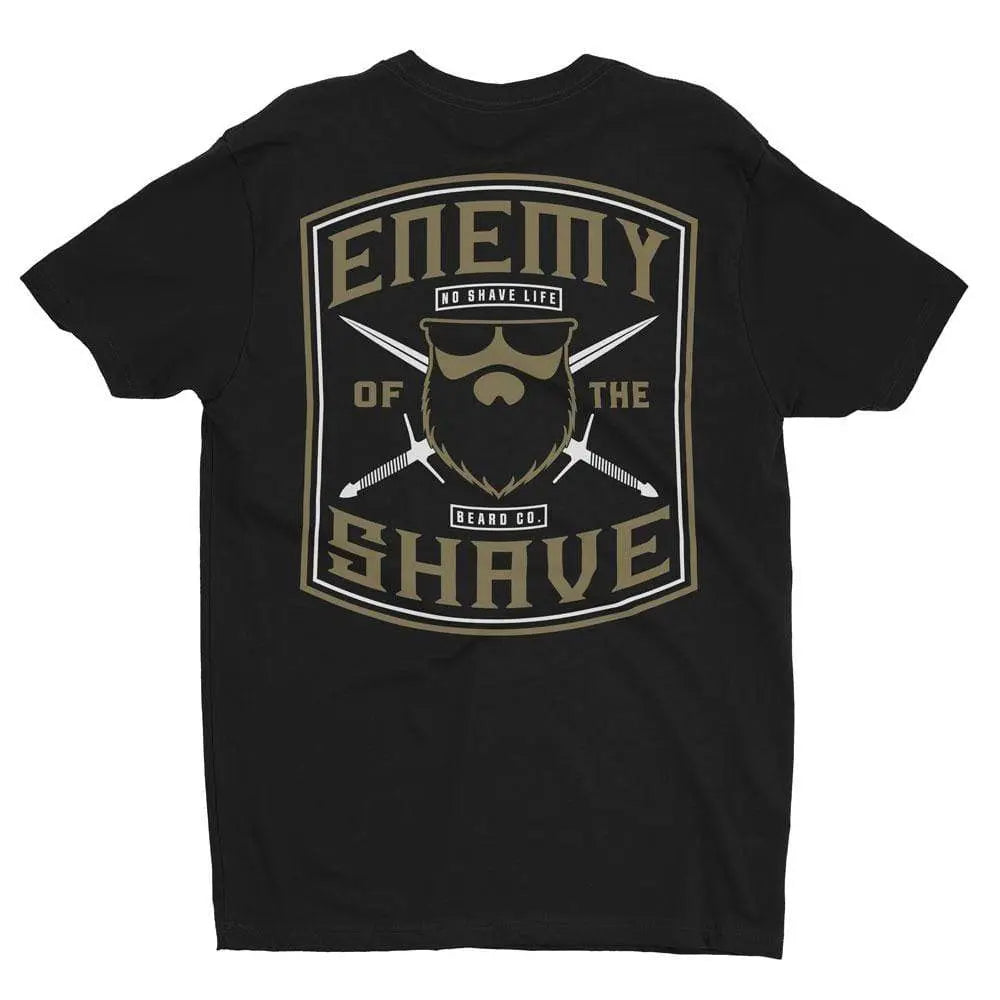 ENEMY OF THE SHAVE Black Men's T-Shirt|T-Shirt